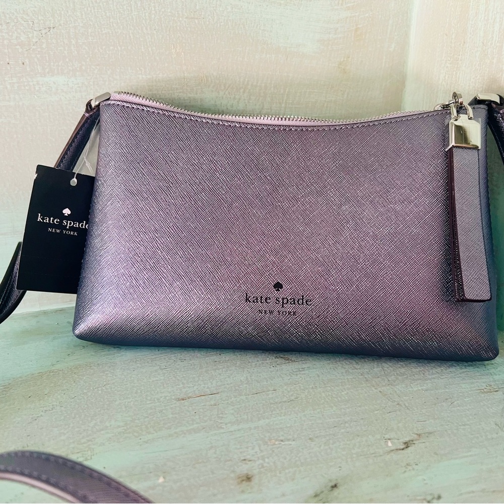 Kate Spade Metallic Purple Crossbody Bag